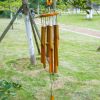 producer to buyer mumtop bamboo wind chimes, outdoor wooden wind chime with amazing deep tone for garden, patio, home or outdoor decor discounted pricing