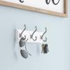 competitive pricing liberty 129854 wall mounted coat rack with 3 decorative hooks, 10-inch, satin nickel and white one-stop wholesale