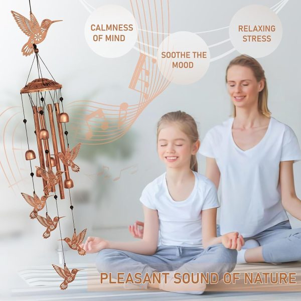 producer to buyer hummingbird wind chimes for outside,metal windchimes,hummingbird gifts for women/men,wind chime garden decor outdoor,memorial/housewarming/birthday/festival gifts,front yard decor discounted pricing