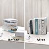 supplier direct muso wood book ends for shelves, non-slip bookends, heavy duty wooden bookend support for books and movies (walnut 1 pair) wholesale prices