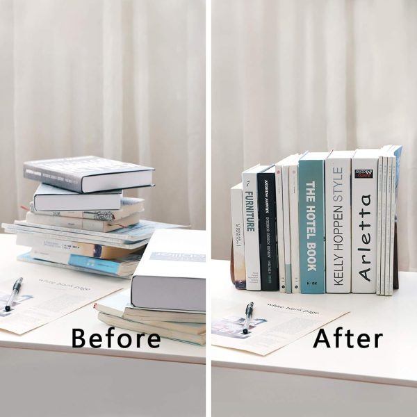 supplier direct muso wood book ends for shelves, non-slip bookends, heavy duty wooden bookend support for books and movies (walnut 1 pair) wholesale prices