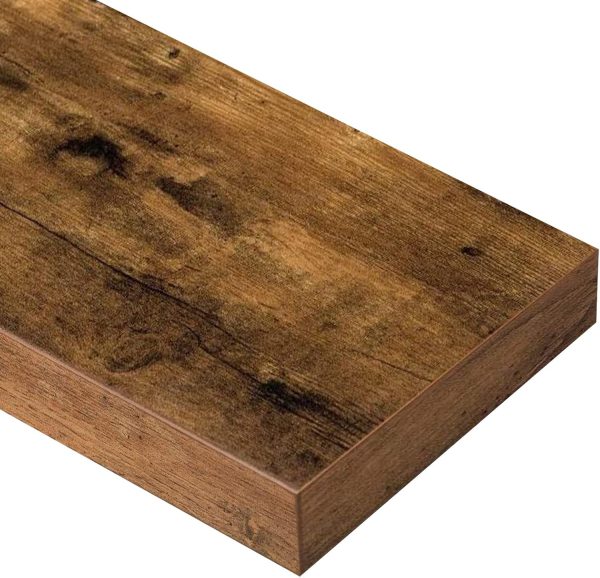 bulk purchase qeeig bathroom floating shelves for wall shelf over toilet wall mounted farmhouse small 16 inch set of 2, rustic brown (008-40bn) trade price