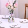 oem/odm services 8 inch glass flower vases for decor, iridescent vase decorative home indoor desk decoration for home décor, hydroponic vase for living room wedding table centerpieces housewarming gift (iridescent) affordable bulk deals
