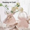 oem/odm services purse vase for flowers (handmade), glass bag vase, handbag shape flower vase, blown pink flower vase for basket, unique flower vase with handles, decorative for home decor, wedding affordable bulk deals