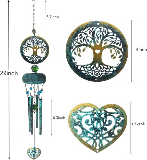 producer to buyer tree of life wind chimes for outside, memorial gifts for mom, outdoor clearance, sympathy gifts for loss of loved one, garden decor discounted pricing