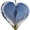 producer to buyer djuan wind spinner outdoor metal decorations,silver heart wind spinners for yard and garden,stainless steel wind chimes for outside decor,birthday gifts for mom,mother's day,aunt gifts discounted pricing