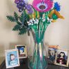 oem/odm services 8 inch iridescent glass flower vases for centerpiece table home indoor desk decor,ins modern boho style vase for wedding housewarming gift affordable bulk deals