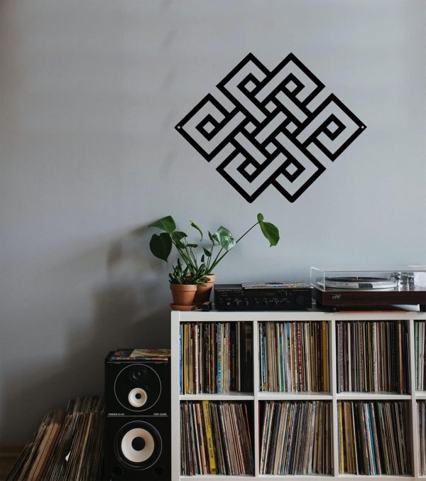 factory direct resaco celtic knot metal wall art black metal wall decor celtic symbol wall plaque knot decorations for bathroom kitchen office indoor outdoor volume discount