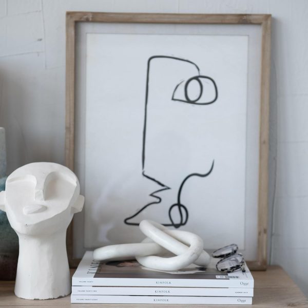 dropship from factory bloomingville 13"l decorative marble chain link figurine, white mass production supply