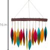 producer to buyer blue handworks santa fe glass chime, sandblasted glass and found wood handcrafted wind chime discounted pricing