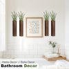 bulk purchase 4 pack wood wall planter with artificial eucalyptus, modern wall decor for living room bedroom bathroom entryway, farmhouse boho wall vases for dried flowers and faux plants trade price