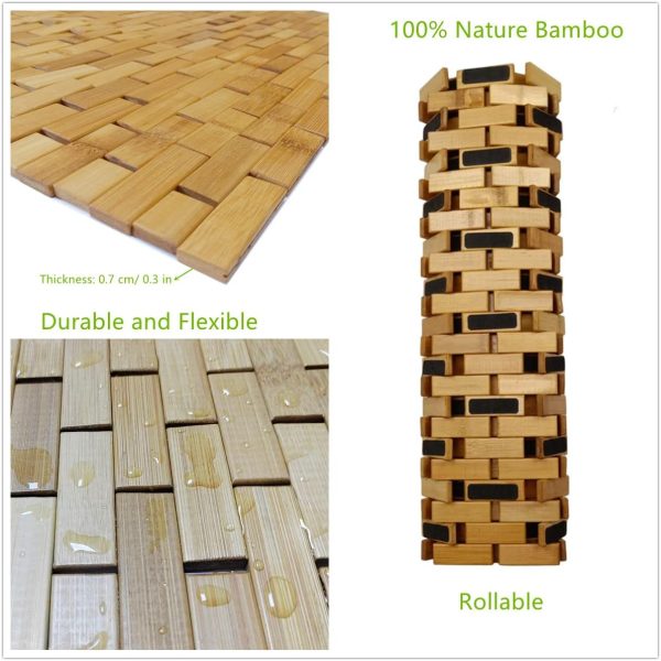 manufacturer direct hjjkkh bath mat rayon derived from bamboo 15.7x 23.6 inches, non slip and foldable floor shower bath mat for bathroom, bathtub, shower, sauna, hot tub trade price