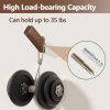 competitive pricing wood wall hooks, 4pack coat hooks wall mounted rustic wooden hooks natural robe hook hanging bathroom clothes hanger hat & bag decorative hooks heavy duty entryway wall hangers towel hooks(walnut) one-stop wholesale