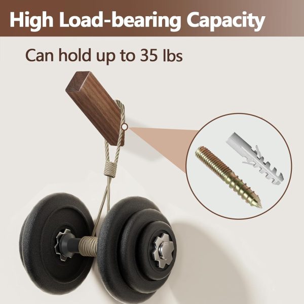 competitive pricing wood wall hooks, 4pack coat hooks wall mounted rustic wooden hooks natural robe hook hanging bathroom clothes hanger hat & bag decorative hooks heavy duty entryway wall hangers towel hooks(walnut) one-stop wholesale