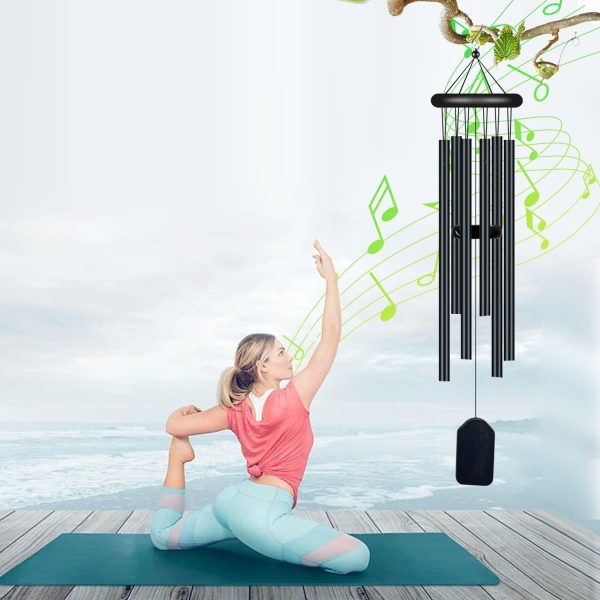 producer to buyer garden wind chimes with 6 aluminum alloy tubes and hook,memorial wind chimes for home decor garden patio outdoor discounted pricing