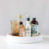 wholesale direct creative co-op minimalist round carved marble tray or charcuterie board, white, 8" bulk purchase at factory prices