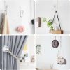 bulk purchase curtain holdbacks, 4 pcs curtain tiebacks hooks for drapes with clear crystal ball, wall mounted window curtain holder for home decor, silver factory discount