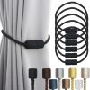 bulk purchase 6 pack black strong magnetic curtain tiebacks outdoor elegant decorative tie backs modern rope tiebacks for drapes window curtain holdbacks for draperies factory discount