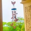 producer to buyer chicken wind chimes for outside,chicken gifts for women/men/sympathy gift/memorial gifts/birthday festival gifts metal windchimes outdoors/indoors,patio decor,garden decor,home,yard decor discounted pricing