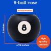oem/odm services ban.do novelty 8 ball flower vase, retro ceramic shelf decor, unique and eclectic vase, 8-ball affordable bulk deals