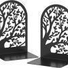 supplier direct vfine bookends for shelves decorative 1 pair, tree metal bookends, book holder for shelf, unique black book stoppers for shelves, home decorative book ends wholesale prices