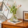 oem/odm services 6 inch small glass flower vase, irregular clear flower vases for centerpiece table indoor desk decor, modern art decorative vase for home office wedding bookshelf housewarming gift affordable bulk deals
