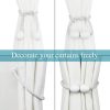 bulk purchase strong magnetic curtain tiebacks white 2 pack decorative tie backs outdoor curtain rope tiebacks elegant curtain holdbacks for drapes factory discount