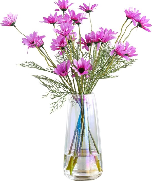 oem/odm services fantesticryan modern glass vase irised crystal clear glass vase for home office decor (neon clear) affordable bulk deals