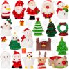 dropship from factory domestar 30pcs miniature christmas ornaments, mini resin christmas figurines miniature snowman figurines fairy garden for crafts advent calendar christmas ball fillers mass production supply