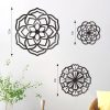 factory direct zzbakress 3 pcs metal flowers wall decor black wall decor metal flower art farmhouse wall decor multiple flowers hanging decor for bathroom living room kitchen garden office (black retro) volume discount