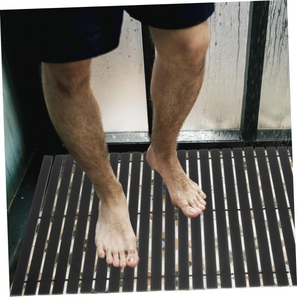 manufacturer direct zerodeko bamboo bath mat wood bath mat doormat outdoor spa decor bathmat non- doormat tub mat shower rugs bamboo rug bamboo mat black wooden non- mat bamboo bathroom mat trade price