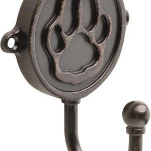 competitive pricing franklin brass paw print (1-pack) single wall hooks 1-prong venetian bronze dog themed hooks for hanging leash, dog harness, wall mount hanger, organization decorative wall hooks fbpawhk-vbr-c one-stop wholesale