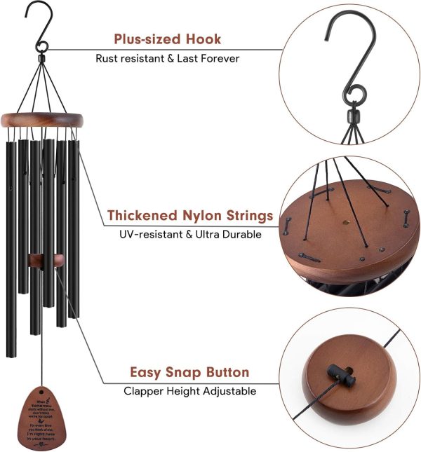 producer to buyer yountasy sympathy wind chimes , bereavement/memorial /sympathy gift in memory of loved one loss of mother father condolence remembrance 32 inch discounted pricing