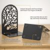 supplier direct vfine bookends for shelves decorative 1 pair, tree metal bookends, book holder for shelf, unique black book stoppers for shelves, home decorative book ends wholesale prices