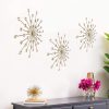 factory direct zexuiru 3 set gold metal jeweled wall art bling crystal home décor star sun rhinestone wall hanging diamond accents volume discount