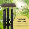 producer to buyer 48" large wind chimes for outside deep tone, wood wind chimes outdoor clearance, memorial gifts for mother's day and christmas, outdoor decor for garden, patio, yard(big wind chime, black) discounted pricing