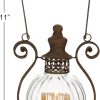 custom wholesale deco 79 metal glass lantern 11" h, 8" w-52931, 8" x 6" x 11", brown oem/odm services