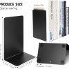 supplier direct vonderso metal bookends black, 2 pairs decorative metal book end supports for shelves gauge metal book divider stopper holders with non-slip anti-scratch rubber pads wholesale prices