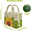 oem/odm services small purse vase for flowers - sunflower cute mini handbag flower vase for organic modern table centerpiece decor, unique beige resin white vase for party/kitchen/neutral/bedroom affordable bulk deals