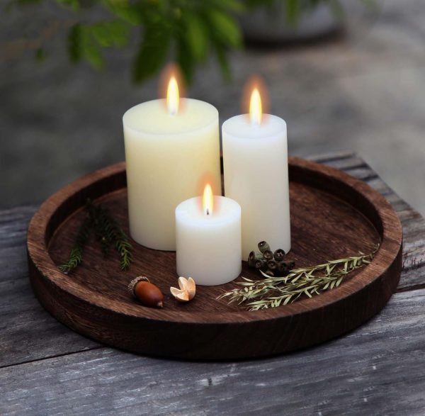 wholesale direct wooden decorative tray candle holder round wood tray home decor,centerpieces plates for table centerpieces for coffeetable,christmas decor bulk purchase at factory prices