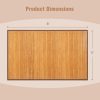 manufacturer direct costway bamboo area rug, 5'x8' natural bamboo floor mat with anti-slip backing, indoor roll-up runner rug, 96"x60" anti-skid large floor carpet for bedroom living room entryway indoor trade price