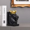 supplier direct book ends decorative, lion bookends for shelves, animal book stopper decorative, modern book ends for heavy books, lion figurines statues indoor, unique book lover gift(black lion) wholesale prices
