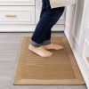 manufacturer direct lufeijiashi small kitchen rugs and mats non skid washable kitchen runner rug absorbent farmhouse style kitchen floor mats for in front of sink (light coffee, 20x32) trade price