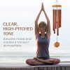 producer to buyer upblend outdoors wind chimes for outside - deep tone wind chimes, windchimes outdoors, memorial, sympathy, loss of loved one, gifts for women, ideas for mom, grandma, outdoor porch, 29" copper red discounted pricing