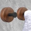 competitive pricing adhesive wooden wall hooks for hanging,3-pack modern coat hooks,farmhouse natural dark walnut wood hooks for hanging hats towels robe clothes keys bags... one-stop wholesale