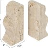 supplier direct creative co-op decorative travertine wave bookends, natural, set of 2 wholesale prices