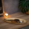 wholesale direct hanobe leaf wooden decorative tray: leaf shaped wood key tray decor leaves bowl for crystal small candle, gold bulk purchase at factory prices