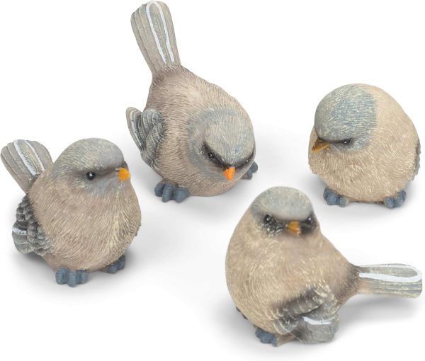 dropship from factory raz soft blue textured bird 2 x 2.5 resin decorative tabletop figurine set 4 mass production supply