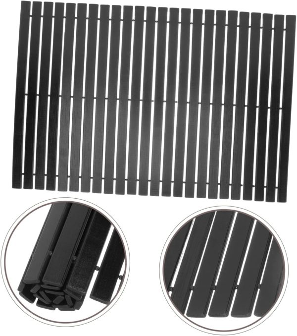 manufacturer direct zerodeko bamboo bath mat wood bath mat doormat outdoor spa decor bathmat non- doormat tub mat shower rugs bamboo rug bamboo mat black wooden non- mat bamboo bathroom mat trade price