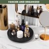 wholesale direct turntable vanity tray 10 inch for perfume candle, bamboo kitchen sink countertop organizer keep glass, sponge and soap bathroom coffee table decorative black (vflz) bulk purchase at factory prices